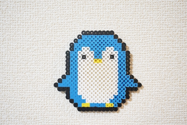 図案あり かわいいペンギンの作り方 アイロンビーズ パーラービーズ用ドット絵 人生は暇つぶし